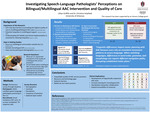Investigating speech-language pathologists’ perception on bilingual/multilingual AAC intervention and quality of care.