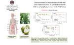 Characterization of Photochemical Profile and Antioxidation Activity of Annona Fruit and its Effects on Lymphoma Cancer Cells Proliferation (2023) by Huda Alshaya